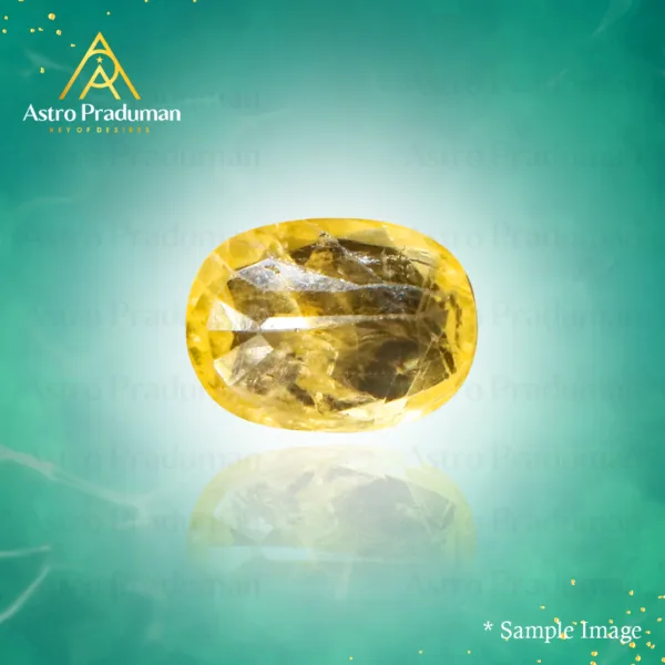 Yellow Sapphire (Pukhraj) - 9.56 Ct. Platinum